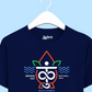 Mahakumbh Logo 2025 - Navy Blue Tshirt | Regular Fit