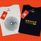 Pack of 2 Round Neck Tshirt (Om Vibes White + Sanatana Dharma Black)