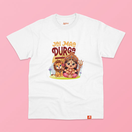 Maa Durga Kids Tshirt | White