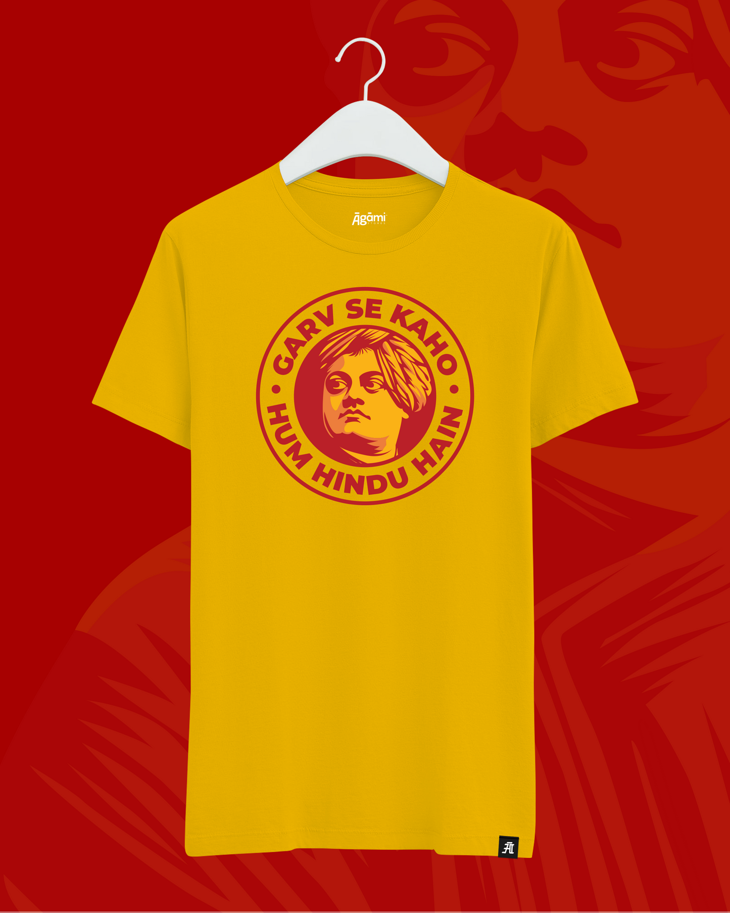 Garv Se Kaho Hum Hindu Hai Tshirt - Yellow | Regular Fit