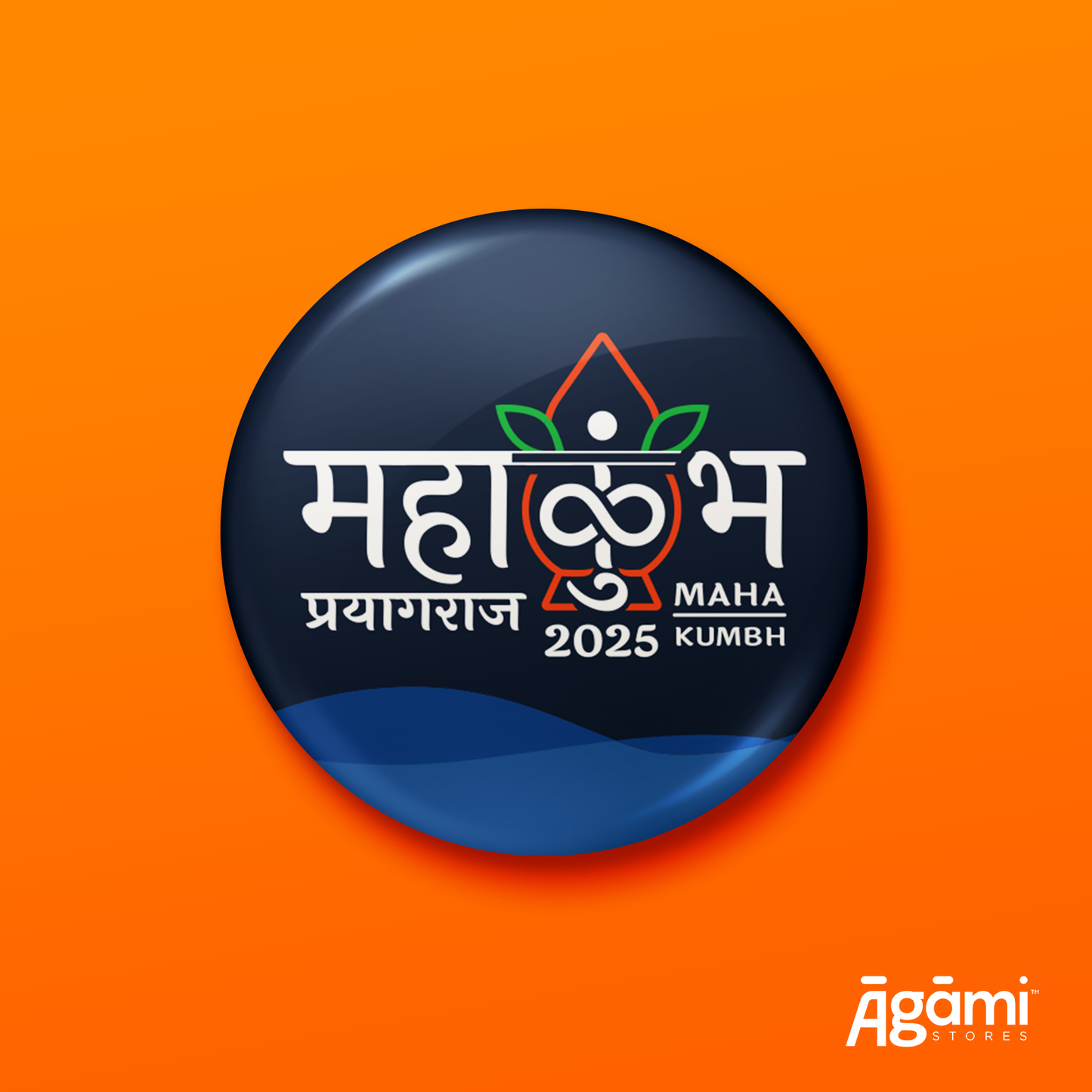 Mahakumbh 2025 | Pin Badge + Magnet