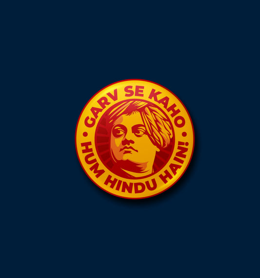 Garv se Kaho Hindu Hain - English | Pin Badge + Magnet